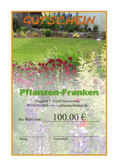 Geschenkgutschein - Garten-ganz