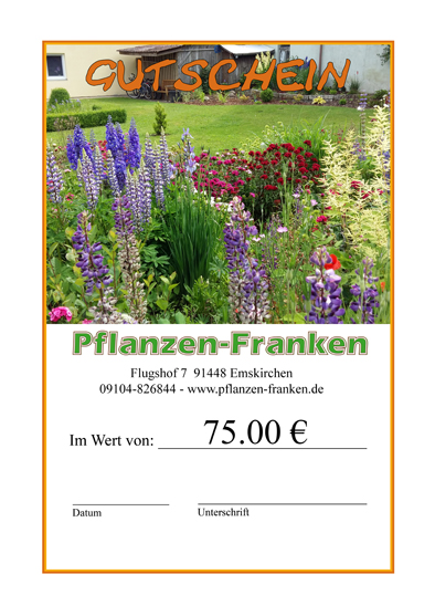 Geschenkgutschein - Garten